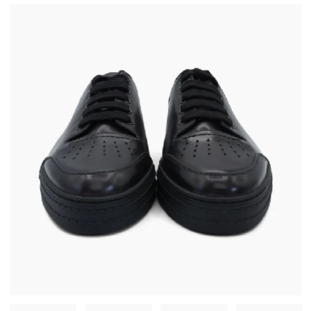 Classic Black Leather Berluti Men's Sneakers